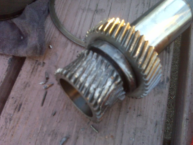 blown up transmission parts